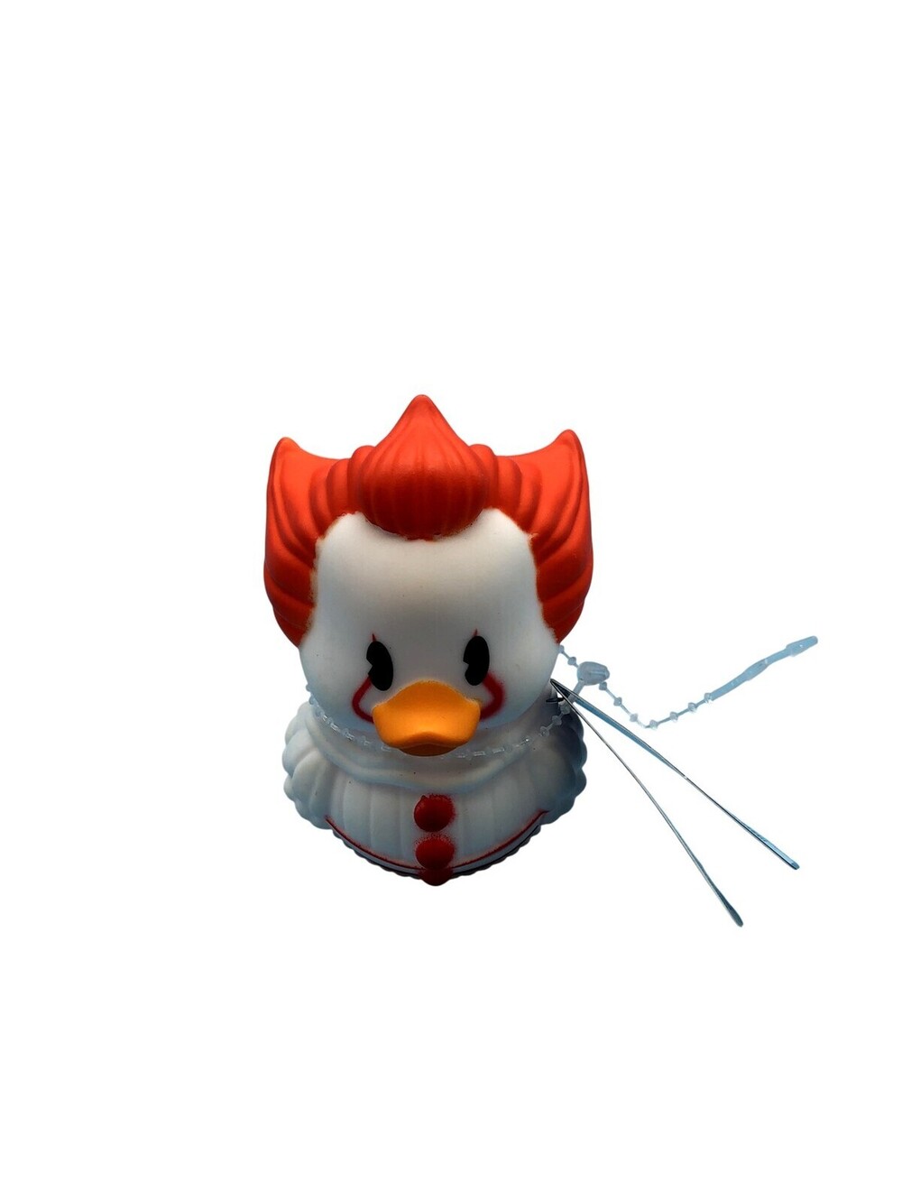 Just Play IT Pennywise Duck Figurine White Orange Red Horror Bath Toy Mini 2x2x3